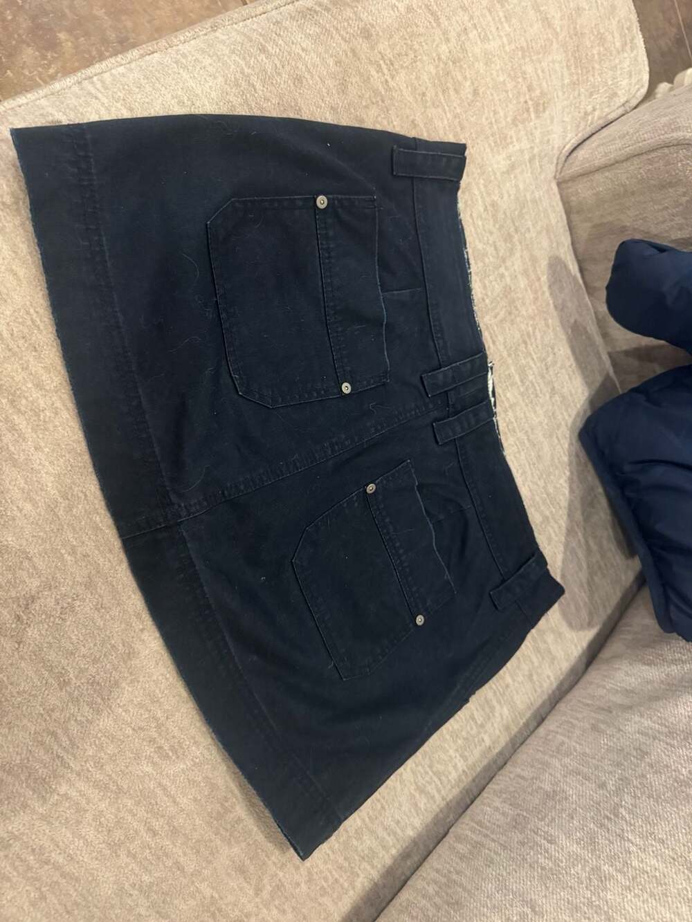 Old Navy Denim Mini Skirt Size 10 Navy Blue Cotton Cargo Utility